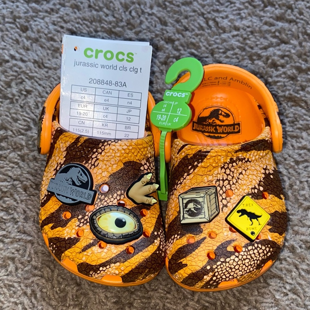 CROCS Kids Jurassic World- Orange and Brown